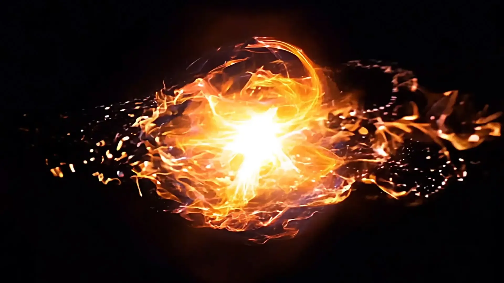 Dynamic Fire Explosion Overlay for Action Logo Animation